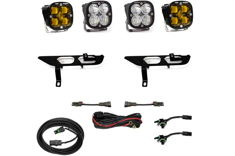 2021-2023 Ford F150 with OEM DRL Baja Designs Amber SAE & Squadron Pro LED For Bucket Light Kit | 447868