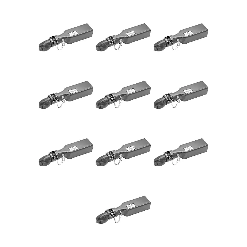 BULLDOG (10-Pack) Collar-Lok Straight Coupler, 2 Inch Diameter, Pin Style, 7,000 lbs. Capacity, 3 Inch Channel Width, Gray