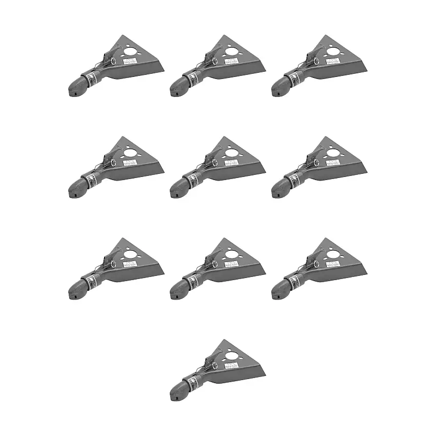 BULLDOG (10-Pack) Collar-Lok A-Frame Coupler, 2 Inch Diameter, High Profile Latch, 5,000 lbs. Capacity, Gray