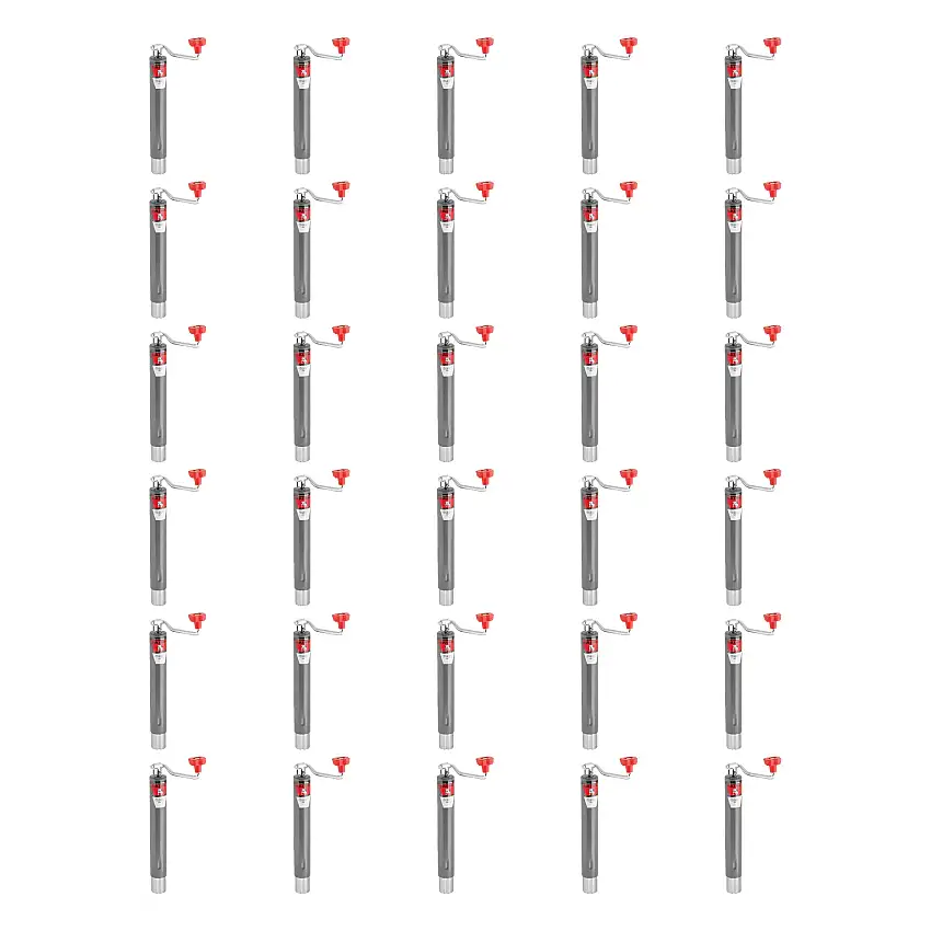 BULLDOG (30-Pack) Round Trailer Jack, No Mount, 2,000 lbs. Lift Capacity, Topwind, Weld-On, 10 Inch Travel (Bulk 50)