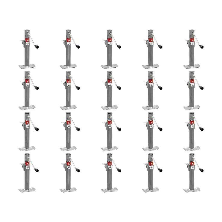 BULLDOG (20-Pack) Round Trailer Jack, Side Mount, 2,000 lbs. Lift Capacity, Sidewind, Weld-On, 10 Inch Travel