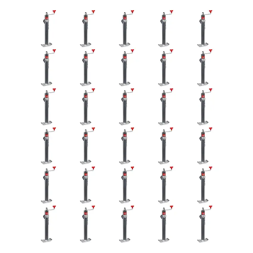 BULLDOG (30-Pack) Round Trailer Jack, Side Mount, 2,000 lbs. Lift Capacity, Topwind, Weld-On, 15 Inch Travel