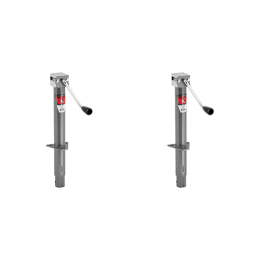 BULLDOG (2-Pack) Round Trailer Jack, A-Frame, 5,000 lbs. Lift Capacity, Sidewind, Bolt-On, 15 Inch Travel