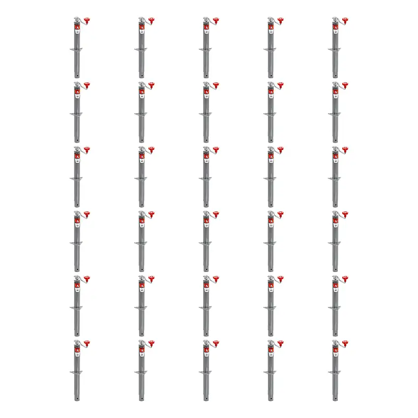 BULLDOG (30-Pack) Round Trailer Jack, A-Frame, 5,000 lbs. Lift Capacity, Topwind, Bolt-On, A-Frame location 10.8 Inch, 15 Inch Travel