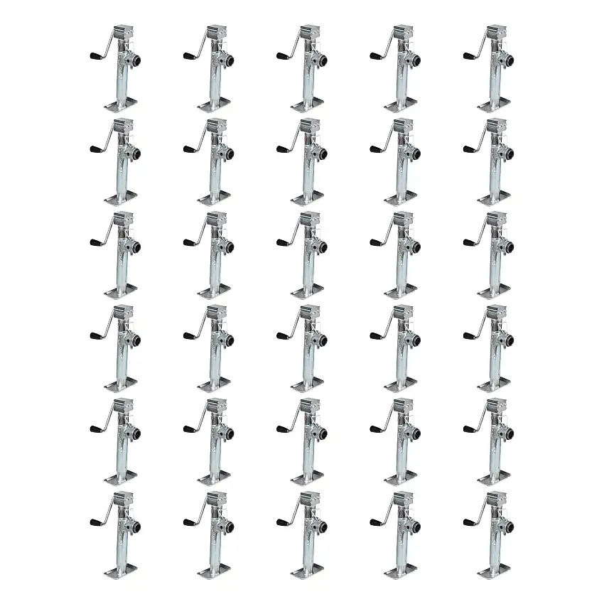 BULLDOG (30-Pack) Round Trailer Jack, Side Mount, 5,000 lbs. Lift Capacity, Sidewind, Weld-On, 10 Inch Travel (Bulk 60)