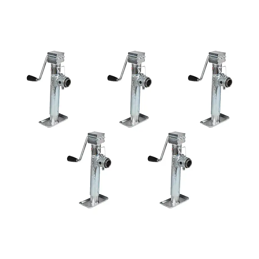 BULLDOG (5-Pack) Round Trailer Jack, Side Mount, 5,000 lbs. Lift Capacity, Sidewind, Weld-On, 10 Inch Travel (Bulk 60)