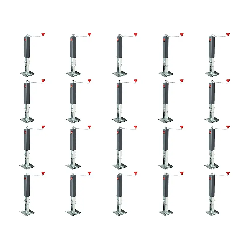 BULLDOG (20-Pack) Square Trailer Jack, No Mount, 10,000 lbs. Support Capacity, Topwind, Weld-On, 10 Inch Travel