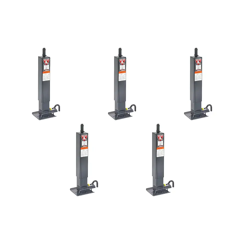 BULLDOG (5-Pack) HD Square Trailer Jack, 12,000 lbs. Support Capacity, Topwind, 12-1/2 Inch Travel, No Handle