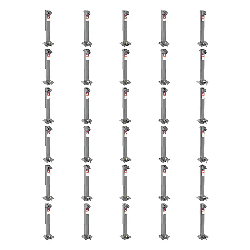 BULLDOG (30-Pack) Two-Speed Square Trailer Jack, 12,000 lbs. Lift Capacity, Sidewind, 12-1/2 Inch Travel, Non Spring Return, Pull Pin to the Side
