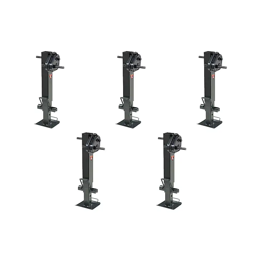 BULLDOG (5-Pack) Twin Cam 2-Speed Square Trailer Jack, 25,000 lbs. Support Capacity, Sidewind, 12-1/2 Inch Travel, Spring Return, Crank Sold Separately