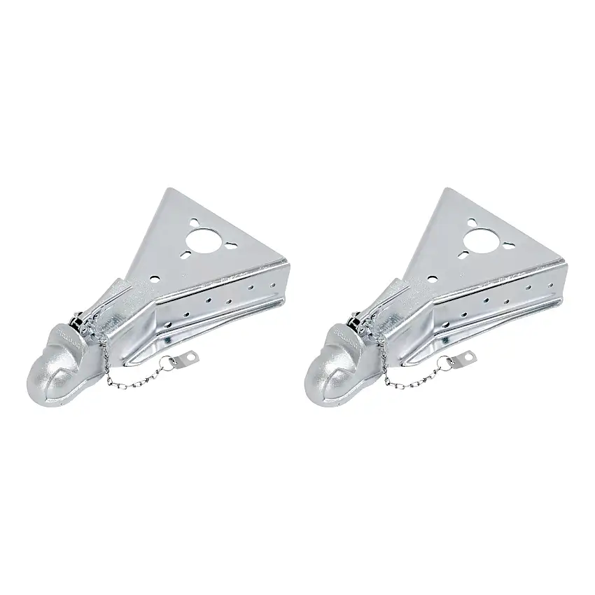 BULLDOG (2-Pack) A-Frame Coupler, 2-5/16 Inch Diameter, Round Jack Hole, Bolt-On, 15,000 lbs. Capacity, Silver