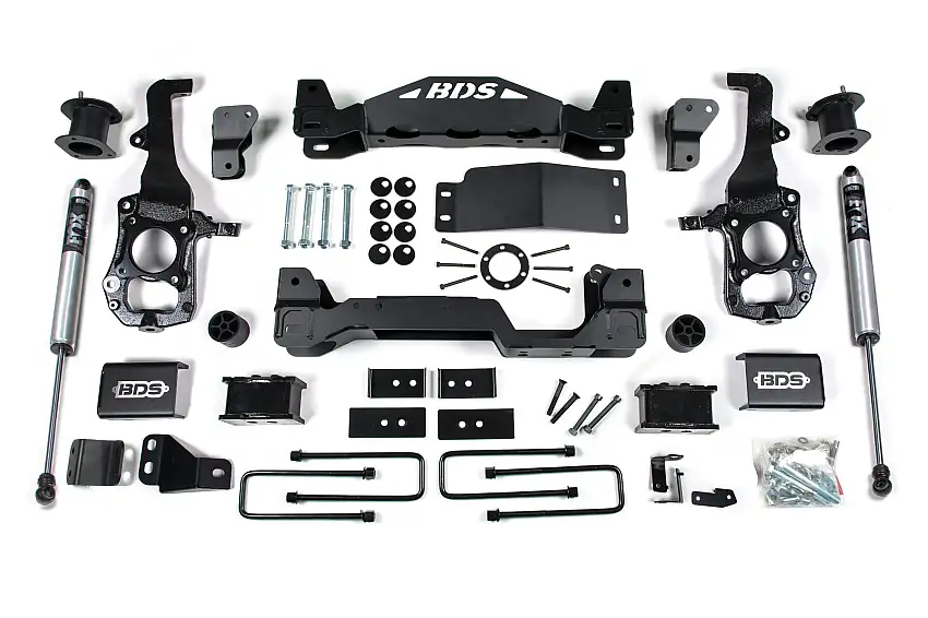BDS Suspension BDS1583FS 2021-2025 Ford F150 4wd, 4" Suspension Lift Kit, 3" Rear Lift, Block - 4" Strut