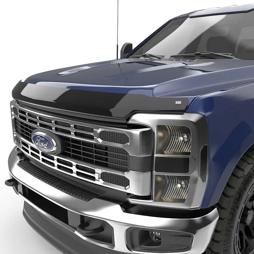 EGR 303501 EGR 303501- Smoke Finish Superguard Hood Guard for 23-25 Super Duty F-250/F-350