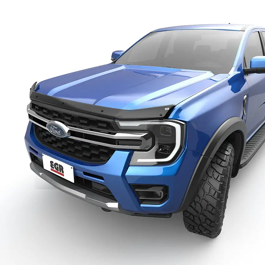 EGR 303601 EGR 303601- Smoke Finish Superguard Hood Guard for 24-25 Ford Ranger