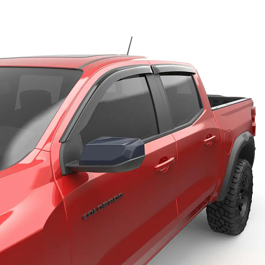 EGR 641791 EGR 641791-4pc Smoke Tape-on Window Visors for 23-25 Colorado/Canyon Crew Cab