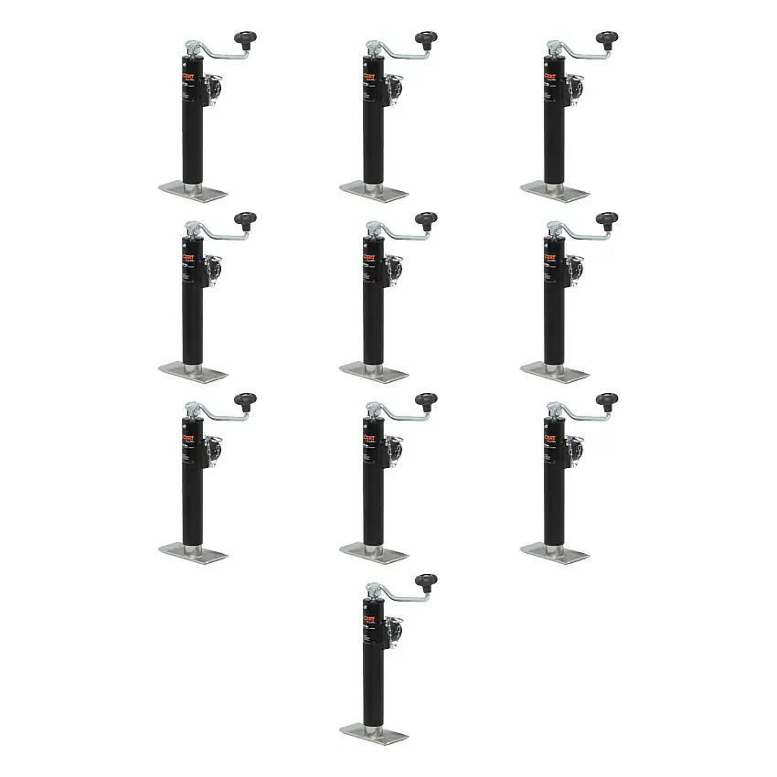 CURT (10-Pack) Pipe-Mount Swivel Jack with Top Handle (2,000 lbs, 10" Travel)