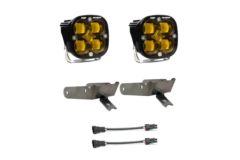1999-2010 Ford F250 & F350 Baja Designs Squadron SAE Fog Pocket Light Kit Amber | 630822