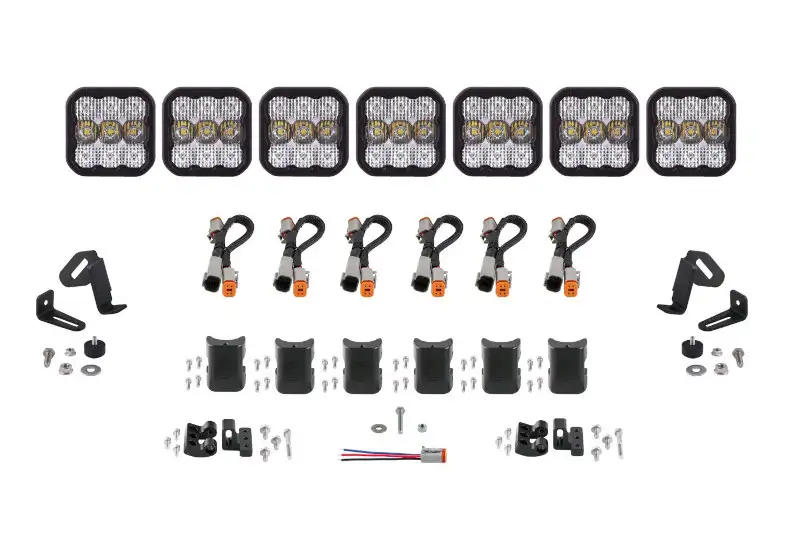 Diode Dynamics SS5 Sport Universal CrossLink 7-Pod Lightbar with White Color & Combo Beam Pattern | DD6800