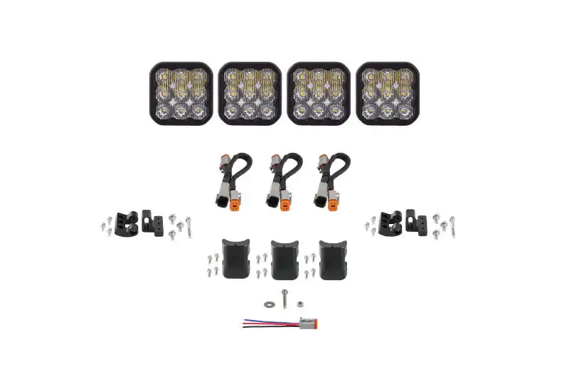 Diode Dynamics SS5 Sport Universal CrossLink 4-Pod Lightbar with White Color & Driving Beam Pattern | DD7206