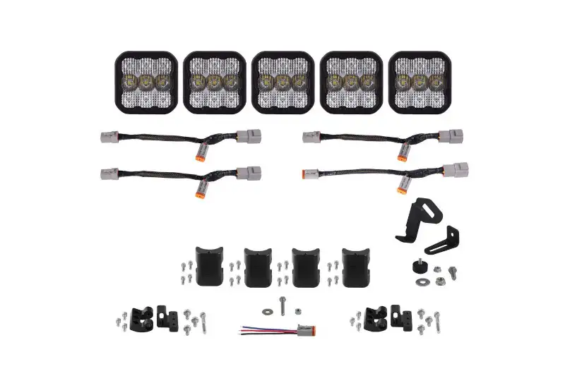 Diode Dynamics SS5 Pro Universal CrossLink 5-Pod Lightbar with White Color & Combo Beam Pattern | DD7242