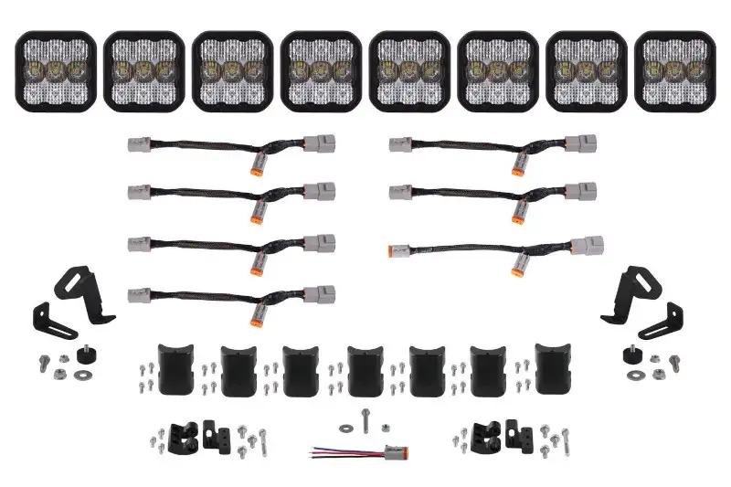 Diode Dynamics SS5 Pro Universal CrossLink 8-Pod Lightbar with White Color & Combo Beam Pattern | DD7248