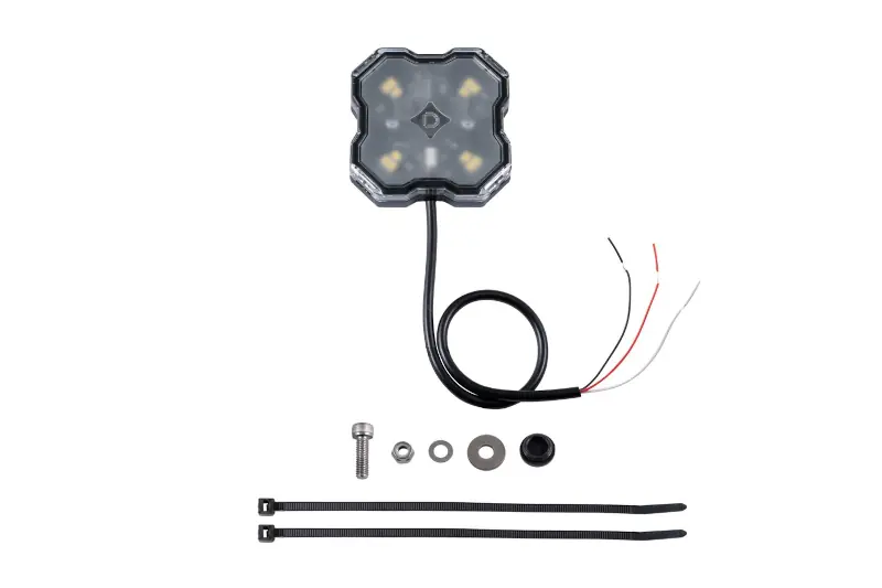 Diode Dynamics Stage Series Single-Color LED Rock Light with White Diffused Color & Bare Wire | DD7429