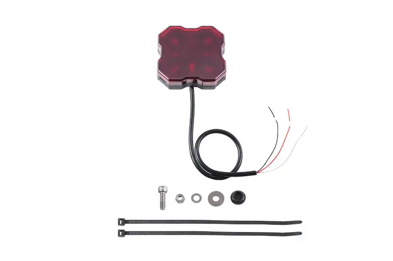 Diode Dynamics Stage Series Single-Color LED Rock Light with Red Color & Bare Wire | DD7431