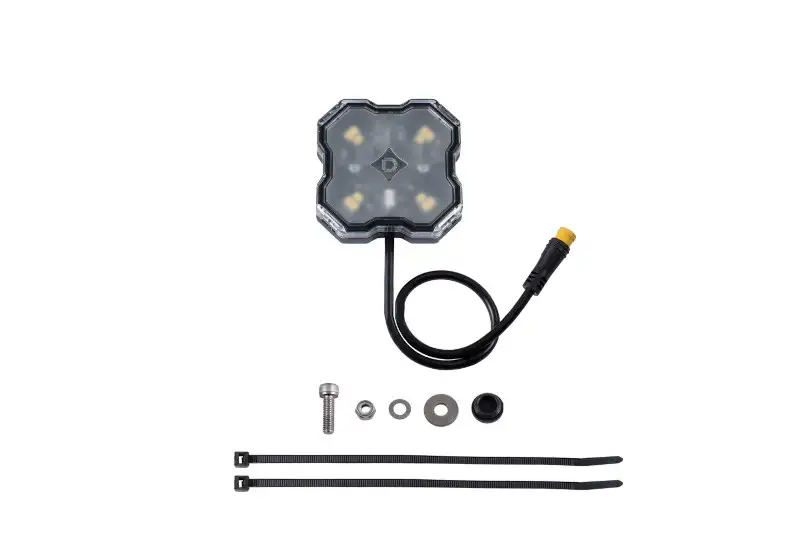 Diode Dynamics Stage Series Single-Color LED Rock Light with White Diffused Color & M8 Connector | DD7435