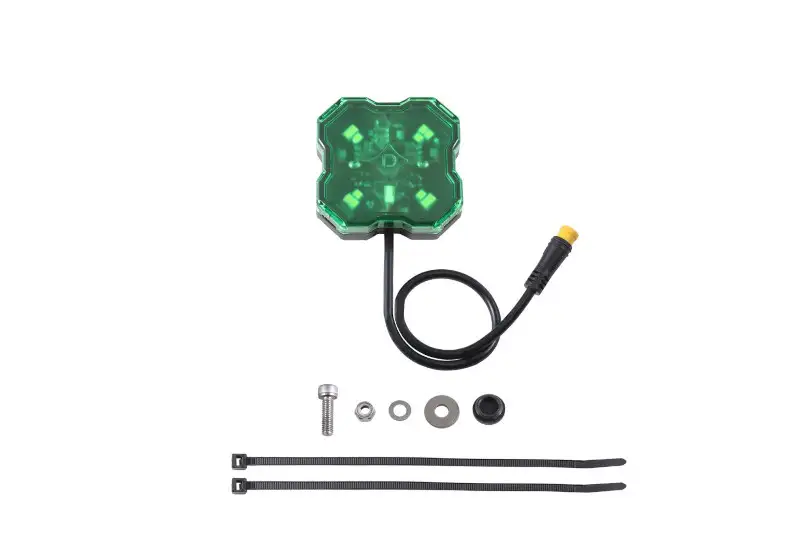 Diode Dynamics Stage Series Single-Color LED Rock Light with Green Color & M8 Connector | DD7438