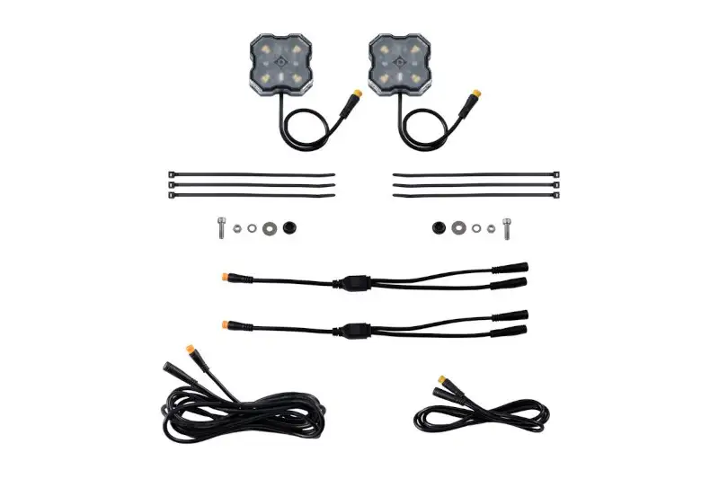 Diode Dynamics Stage Series Single-Color LED Rock Lights with White Diffused Color (2-pack) | DD7456