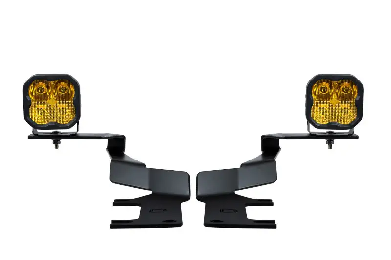 2017-2022 Ford F250/F350/F450/F550 SuperDuty Diode Dynamics Stage Series Ditch Light Kit with SS3 Sport LED Pods, Yellow Color, & Combo Beam Pattern | DD7557