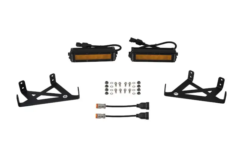 2020-2022 Ford F250/F350/F450/F550 SuperDuty Diode Dynamics SS6 LED Fog Light Kit with Amber Color & SAE Fog/Wide Beam Pattern | DD7584