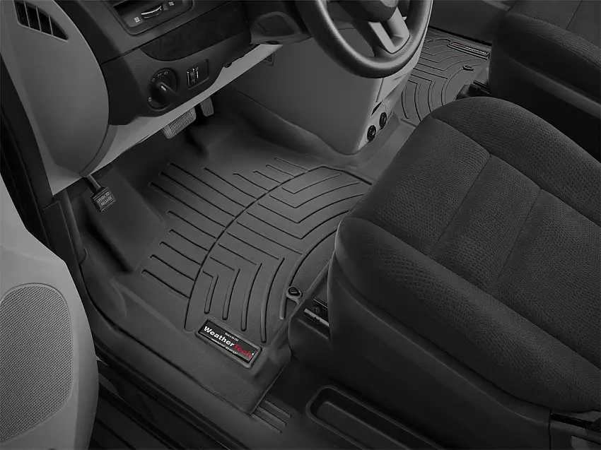 WeatherTech FloorLinerTM DigitalFit; Black; Front; Over The Hump 445621
