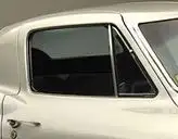 GLASS-SIDE DOOR-CLEAR-COUPE-WITH DATE CODE-RIGHT-63-67 (#E14632)