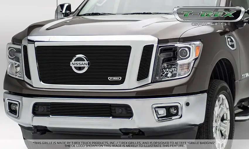 T-Rex Grilles 20785B Billet Grille, Black, Aluminum, 3 Pc, Insert