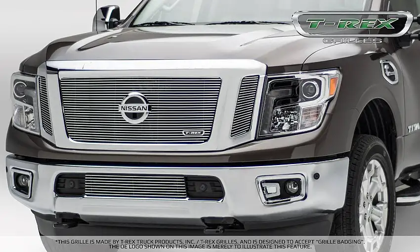 T-Rex Grilles 20785 Billet Grille, Polished, Aluminum, 3 Pc, Insert