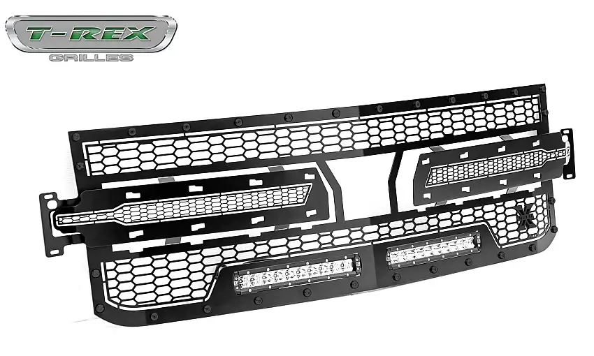 T-Rex Grilles 7311261-BR Stealth Laser Torch Grille, Black, Mild Steel, 1 Pc, Replacement