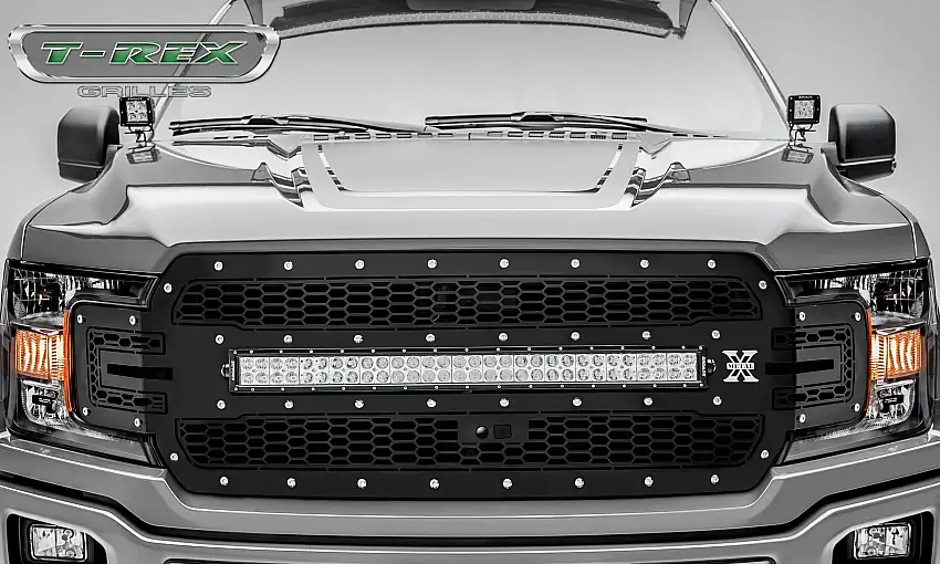 T-Rex Grilles 7315751 Laser Torch Grille, Black, Mild Steel, 1 Pc, Replacement