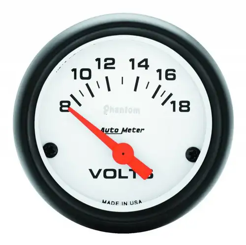 Autometer Gauge, Voltmeter, 2 1/16", 18v, Elec, Phantom 5791