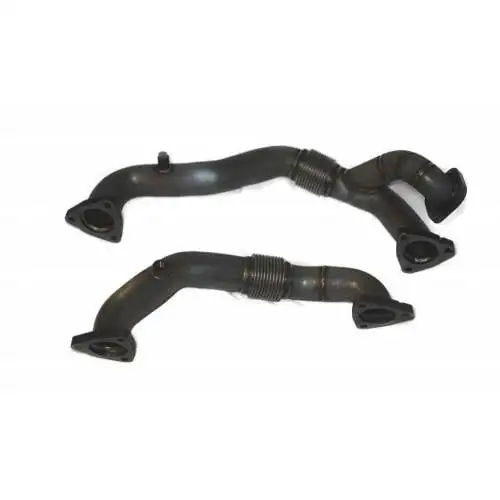 No Limit Fabrication 304 Stainless Steel Up-Pipes With HD Bellows 08-10 Ford 6.4L Powerstroke