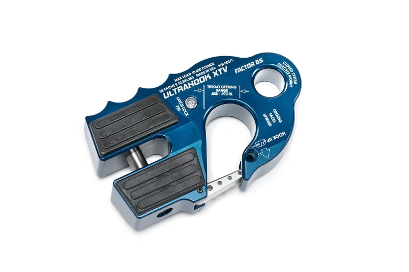 Factor 55 UltraHook XTV Winch Hook with Shackle Mount (Blue) | 00275-02