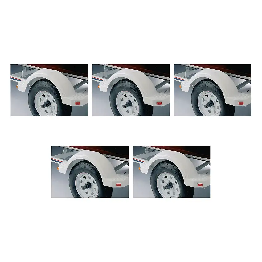 Fulton (5-Pack) Trailer Fender, 12 Inch Tire Size, White