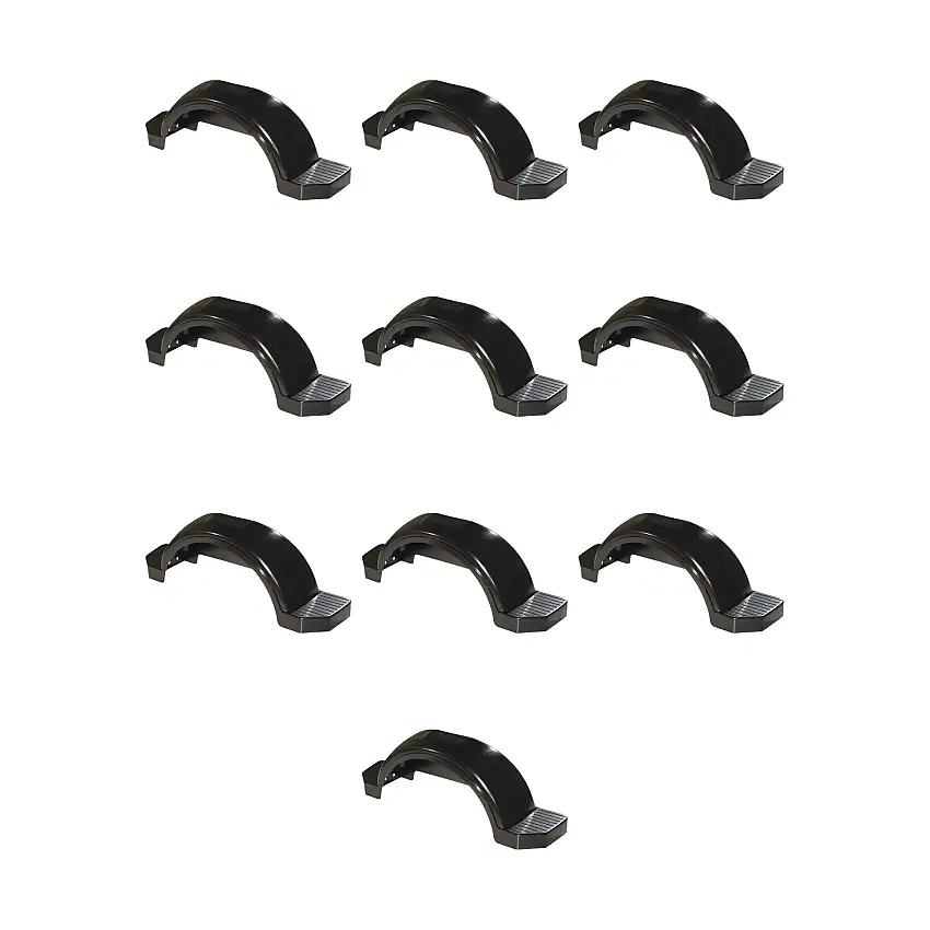 Fulton (10-Pack) Trailer Fender, 15 Inch Tire Size, Black