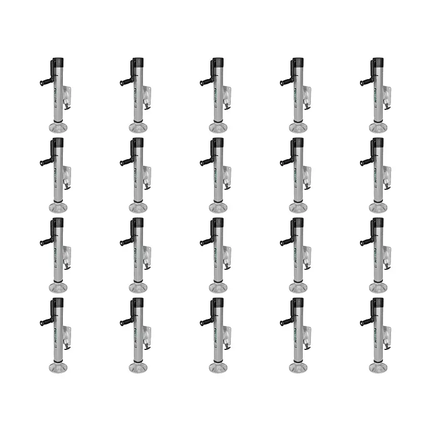 Fulton (20-Pack) F2® Marine Trailer Jack, 2,000 lbs. Lift Capacity, Sidewind, Bolt-On Side Mount, 10 Inch Travel