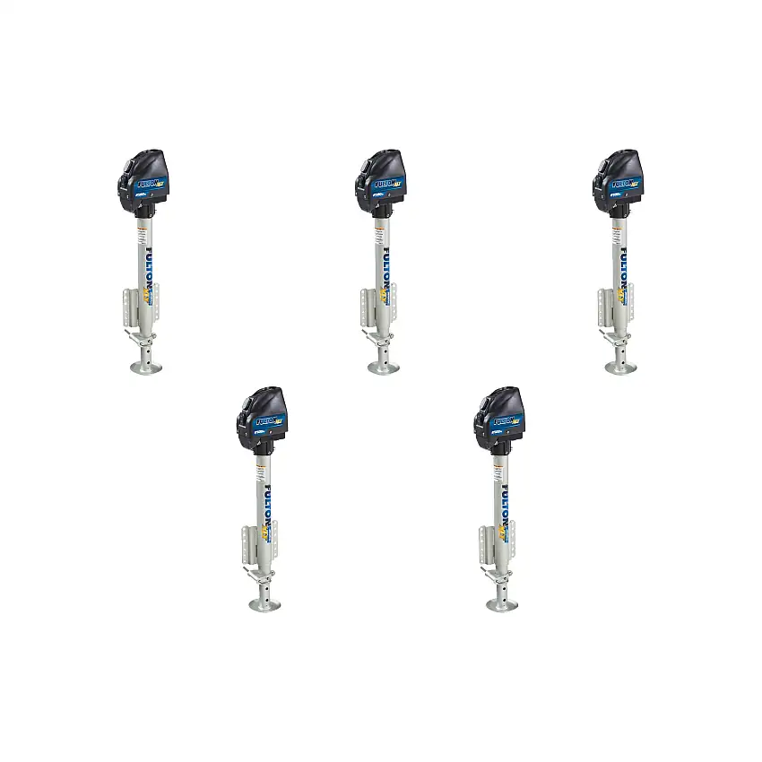 Fulton (5-Pack) XLT® Marine Powered Trailer Jack, 2,500 lbs. Lift Capacity, Bolt-On Side Mount, 22 Inch Travel