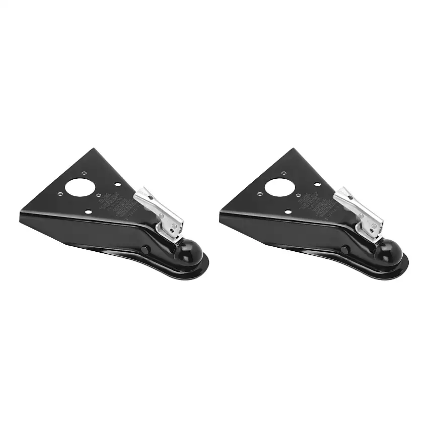 Fulton (2-Pack) A-Frame Coupler, 2 Inch Diameter, Round Jack Hole, Weld-On, 5,000 lbs. Capacity, Black