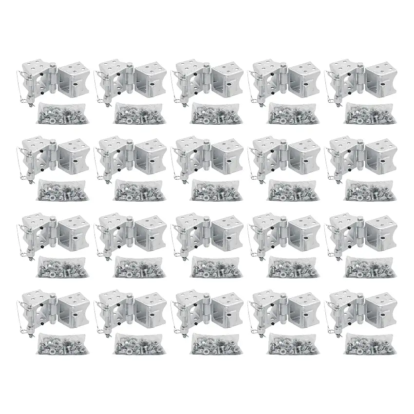 Fulton (20-Pack) Fold-Away Hinge Kit, Bolt On, 7,500 lbs. Capacity, 3 Inch x 4 Inch, Silver