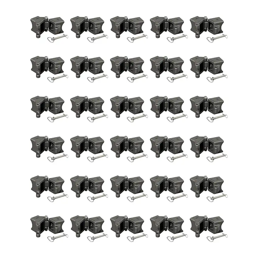 Fulton (30-Pack) Fold-Away Hinge Kit, Weld On, 5,000 lbs. Capacity, 3 Inch x 3 Inch