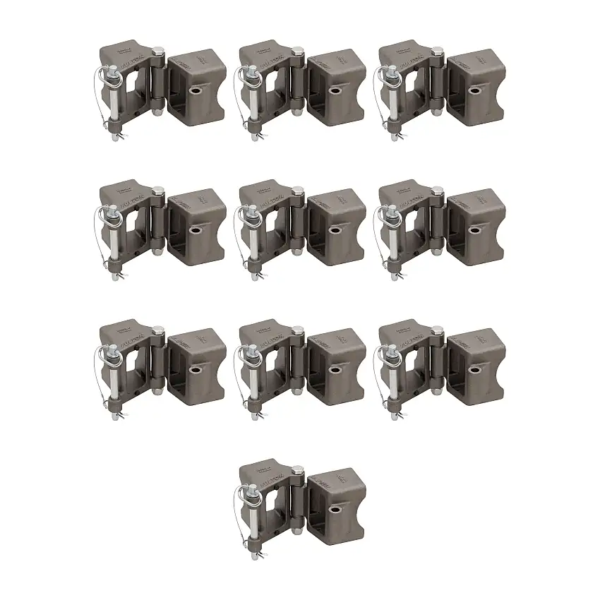Fulton (10-Pack) Fold-Away Hinge Kit, Weld On, 9,000 lbs. Capacity, 3 Inch x 5 Inch