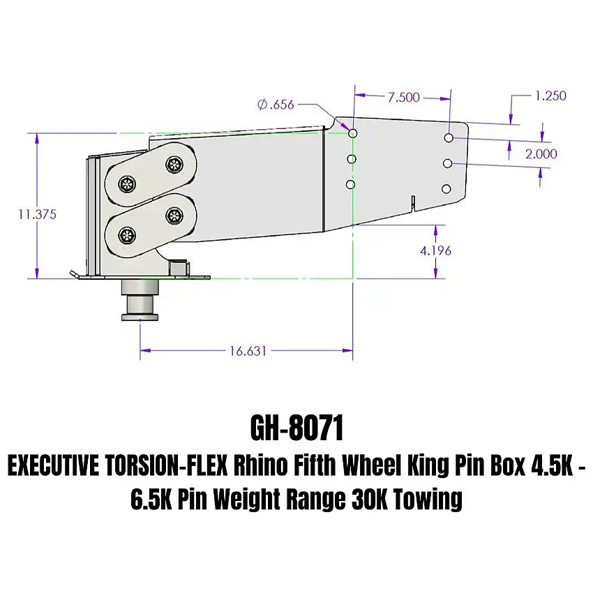GEN-Y Hitch GH-8071 EXECUTIVE 5th Wheel King Pin Box